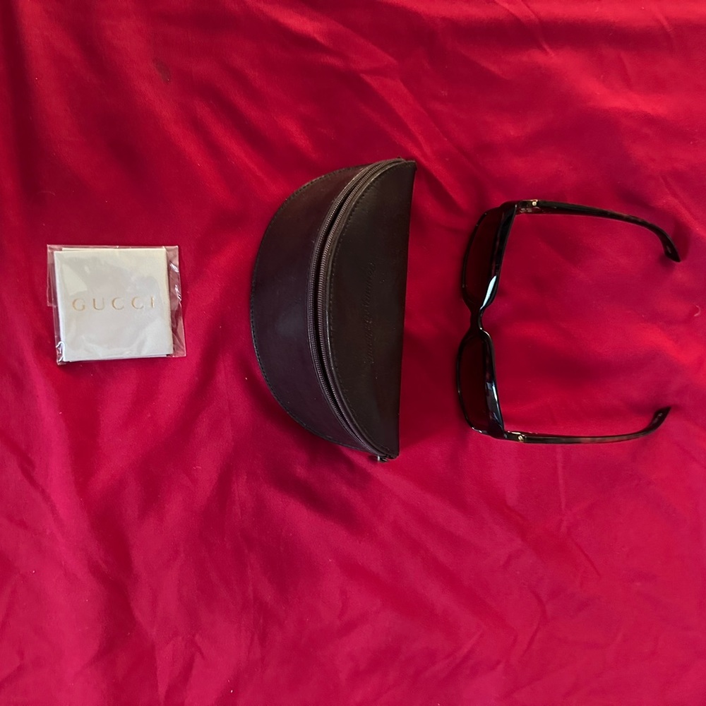 Gucci 2598 Brown Tortoise GG Logo Sunglasses size 57/17/30 - Picture 4 of 9